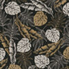 jacquardstof Tropical Leaves Luxury stof met bladeren gordijnstof meubelstof decoratiestof