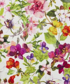 Pastel Flowers katoenen printstof met bloemen gordijnstof decoratiestof 91296-01 1.151030.1298.655