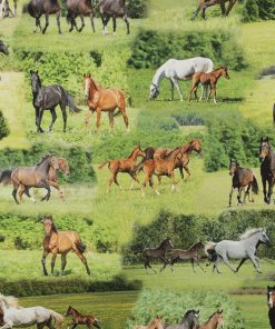 digitale printstof paarden katoenen decoratiestof gordijnstof meubelstof 91299-22, 1.151030.1322.525