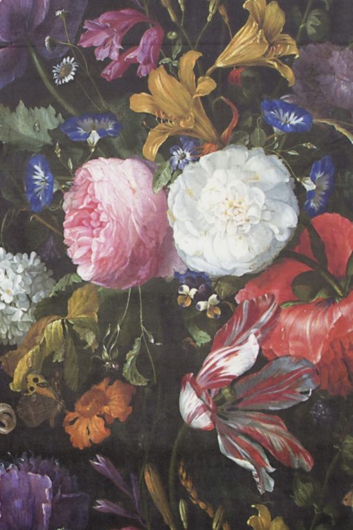 velvet bloemen Hollandse Meesters decoratiestof gordijnstof meubelstof velvet stof kopen fluweel stof kopen velours stof kopen 93701-01, 1.152540.1011.655