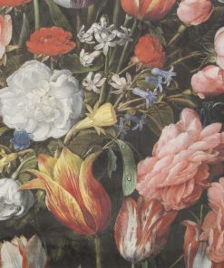 velvet bloemen Hollandse Meesters decoratiestof gordijnstof meubelstof velvet stof kopen velours stof kopen fluweel stof kopen 93702-01, 1.152540.1012.655