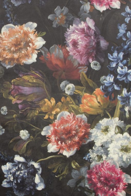 velvet bloemen hollandse meesters decoratiestof gordijnstof meubelstof Hollandse Meesters bloemen velvet stof kopen fluweel stof kopen velours stof kopen 93703-01, 1-152540-1013-655