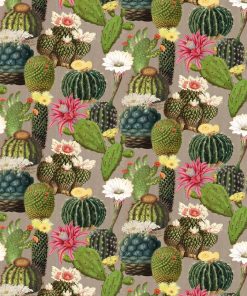 bedrukte velvet met cactus printstof decoratiestof meubelstof 93706-01, 1.152540.1016.525