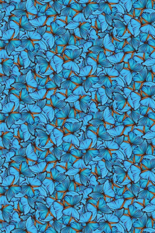 bedrukte velvet met vlinders decoratiestof meubelstof printstof 93707-01, 1-152540-1017-495