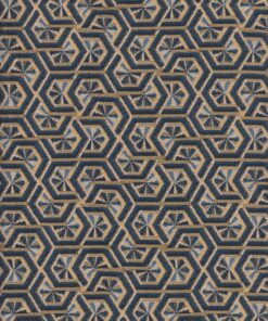 jacquardstof Elli Bleu Or meubelstof gordijnstof decoratiestof interieurstof