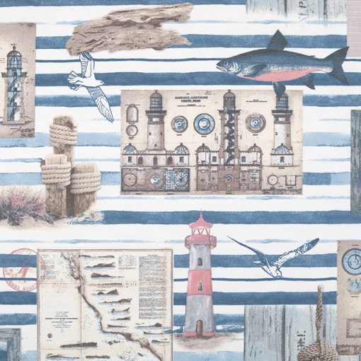 ottoman printstof nauticstof gordijnstof decoratiestof 03599-32