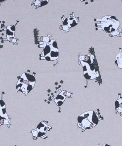 linnenlook Happy Cow stof met koeien decoratiestof 07208-01, 1.104530.1316.650
