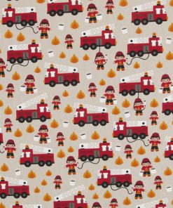 linnenlook Fire Brigade stof met brandweer decoratiestof F07299-150, 1.104530.1571.320