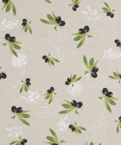 Linnenlook Olives, stof met olijven decoratiestof F07299-227, 1-104530-1641-630