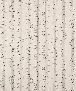 linnenlook Music Notes stof met muzieknoten decoratiestof F07299-333, 1-104530-1747-630