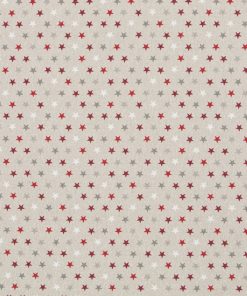 linnenlook kerststof 004 stof met sterretjes glitter sterretjes decoratiestof printstof gordijnstof F07481-01, 1-104533-1012-325