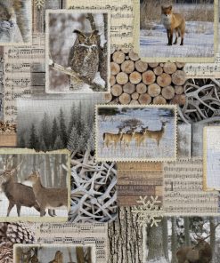 gobelin dieren 008 stof met winterdieren decoratiestof gordijnstof meubelstof F87392-01, 1-251030-1464-180