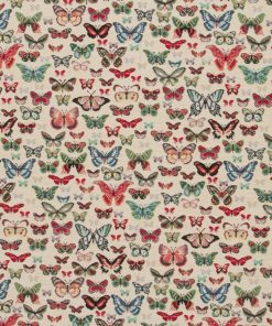 gobelin dieren 038 stof met vlinders decoratiestof gordijnstof meubelstof F87419-01, 1-251030-1495-655