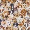 Dogs Allover stof met honden katoenen printstof met honden decoratiestof gordijnstof 91226-01, 1.151030.1225.180