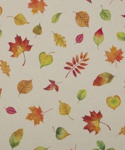 katoenen printstof met herfstbladeren gordijnstof decoratiestof 91308-01