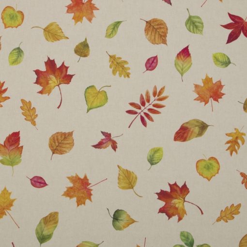 katoenen printstof met herfstbladeren gordijnstof decoratiestof 91308-01