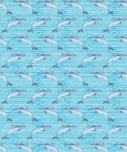 katoenen stof dolfijnen stof
